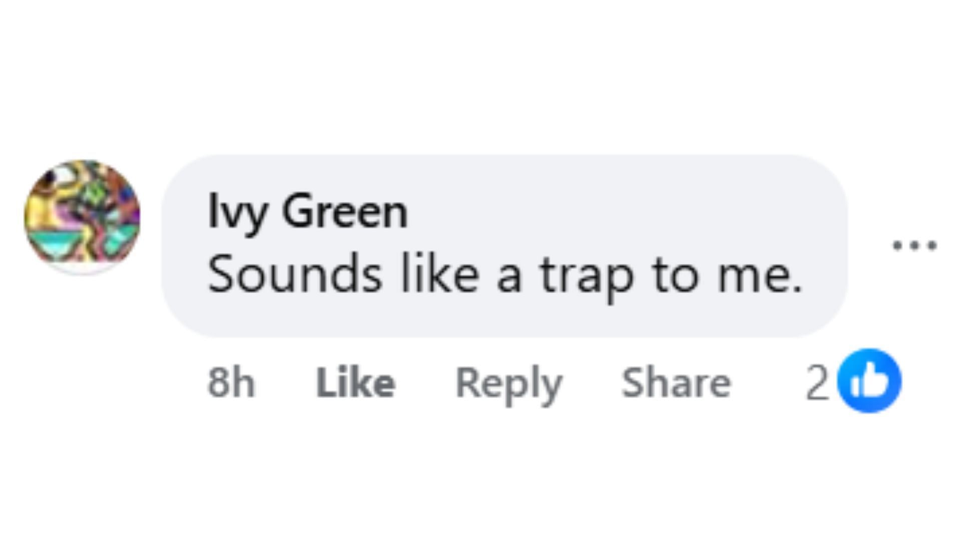 Comment by a fan on a discussion post (Image via Facebook/Evelyn Rutledge)